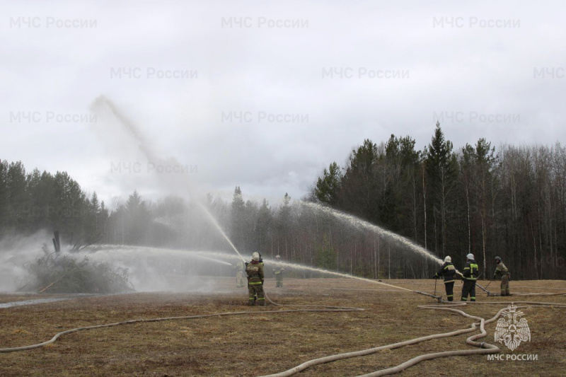 В Кирсе прошли совместные командно-штабные учения по ликвидации лесного пожара