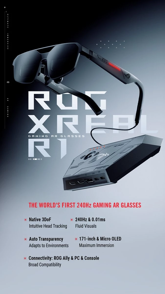 Идеальный напарник для ROG Ally: как очки ROG XREAL R1 изменят рынок портативного гейминга