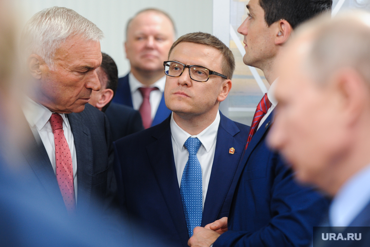 Визит Президента РФ Владимира Путина на открытие Аглофабрики ММК. Челябинская область, рашников виктор, текслер алексей