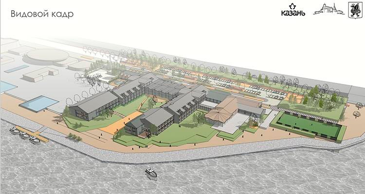 Эскиз будущего отеля на Кировской дамбе