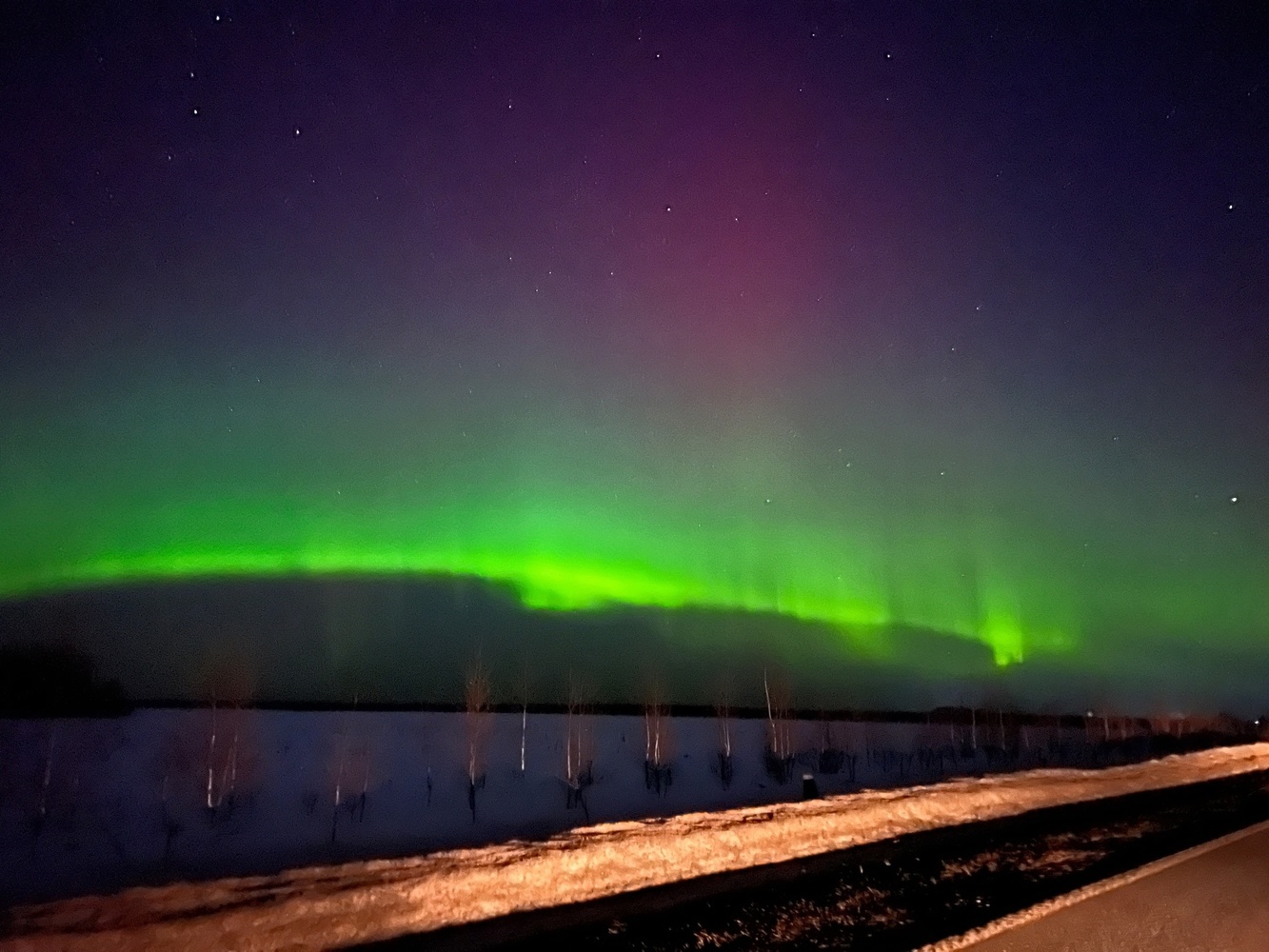 Невероятное северное сияние в Твери 3 марта 2024 года: яркие кадры