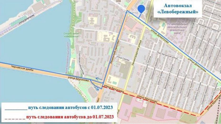 Карта с движением автобусов