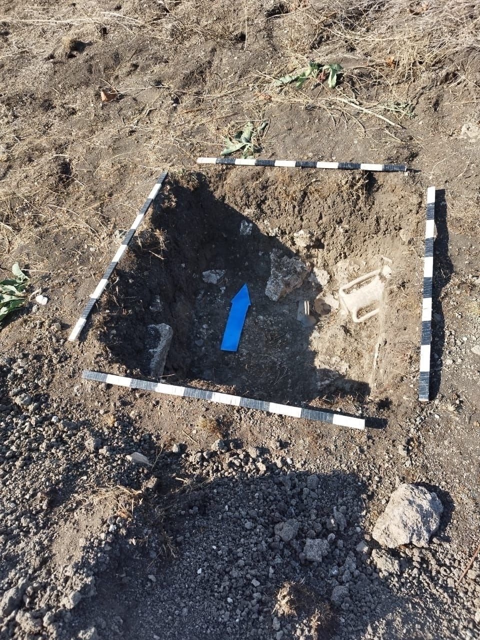 Шурф на территории крепости римского периода