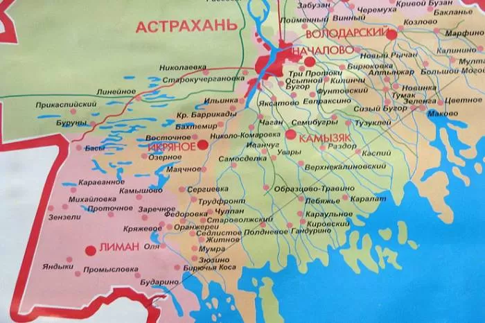 Астраханская область полдневое карта