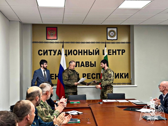 Сотрудники полка полиции «АХМАТ» удостоены благодарности Министра энергетики России