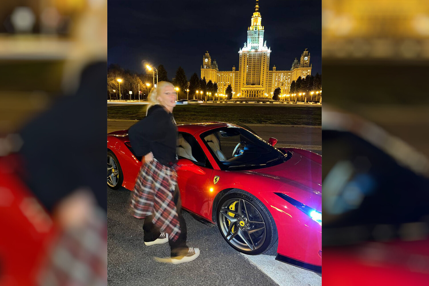 Мужчина на Феррари в инстаграмме