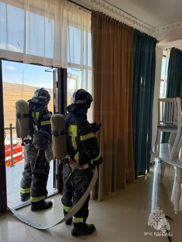 Пожарно-тактическое занятие в торговом предприятии с. Хунзах