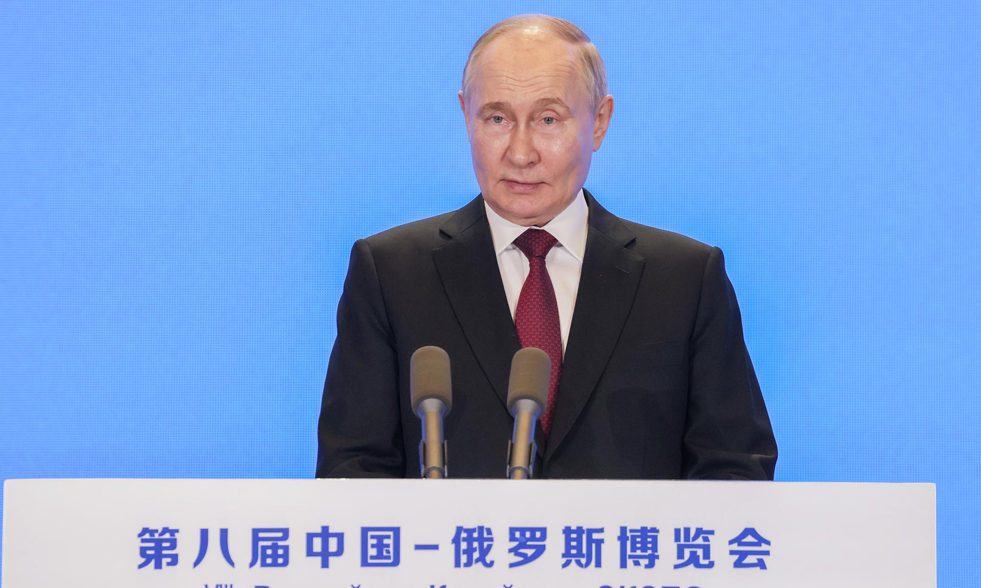 Владимир Путин во время открытия VIII Российско-китайского ЭКСПО
