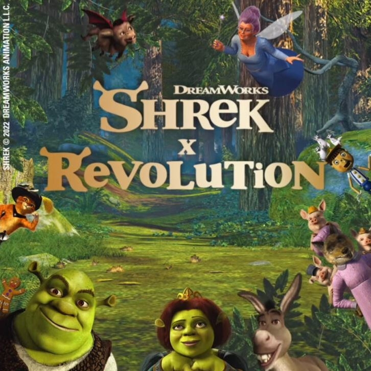 Shrek x revolution advent calendar. Революшен Шрек. Новая коллекция революшен Шрек. Коллаборация со Шреком Revolution. Cosmetic Shrek collection.