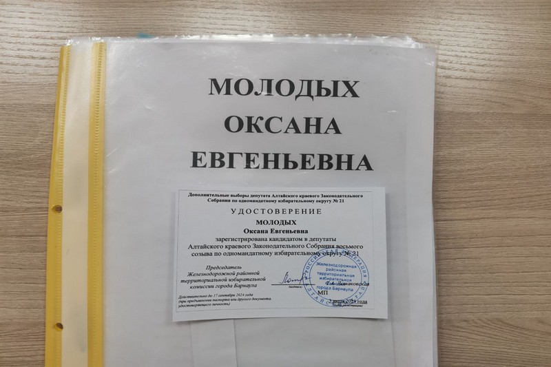 Зарегистрирован второй кандидат на дополнительных выборах депутата АКЗС по одномандатному округу №21