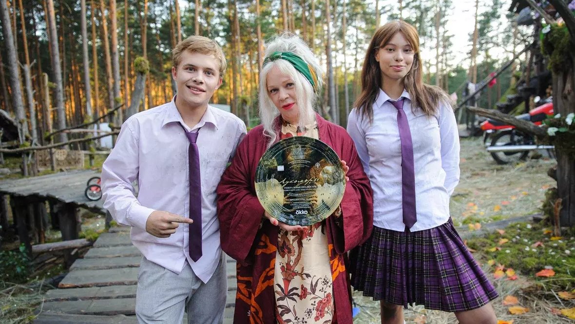 Кадр со съемок фильма «Лукоморье», реж. Александр Бабаев, Наше кино