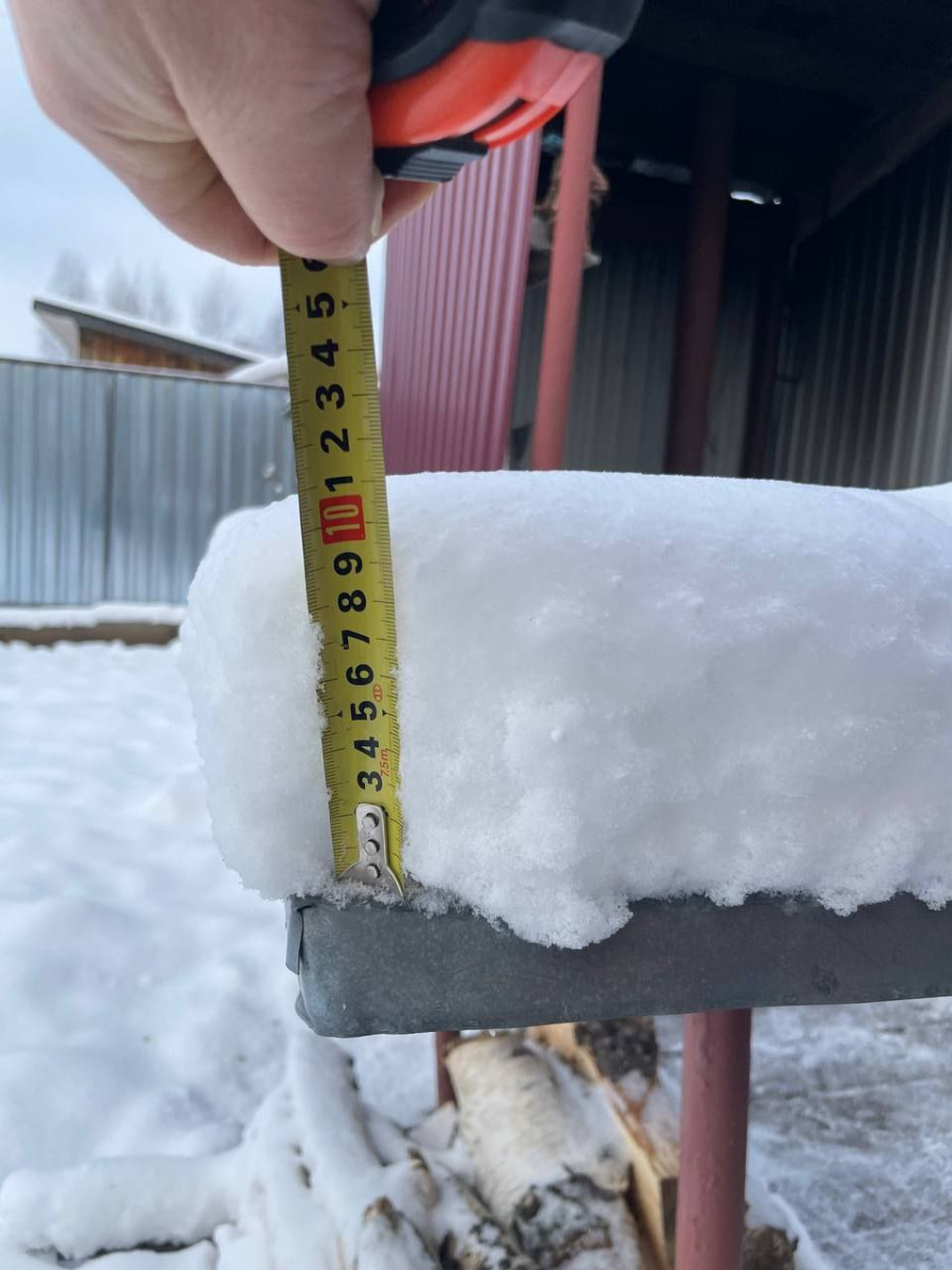 Высота снежного покрова в деревне Вахренки, г. Киров