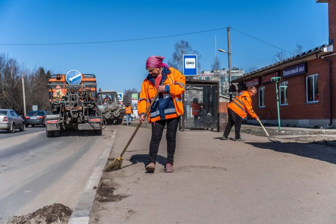 уборка дорог, остановка, дороги
