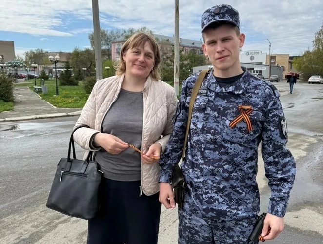 На Южном Урале росгвардейцы присоединились к акции «Георгиевская ленточка»