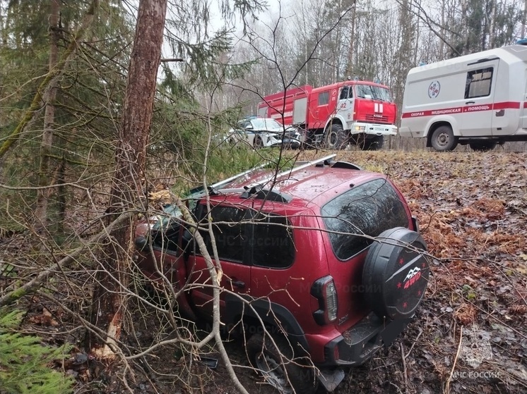Под Козельском перевернулась Niva Travel