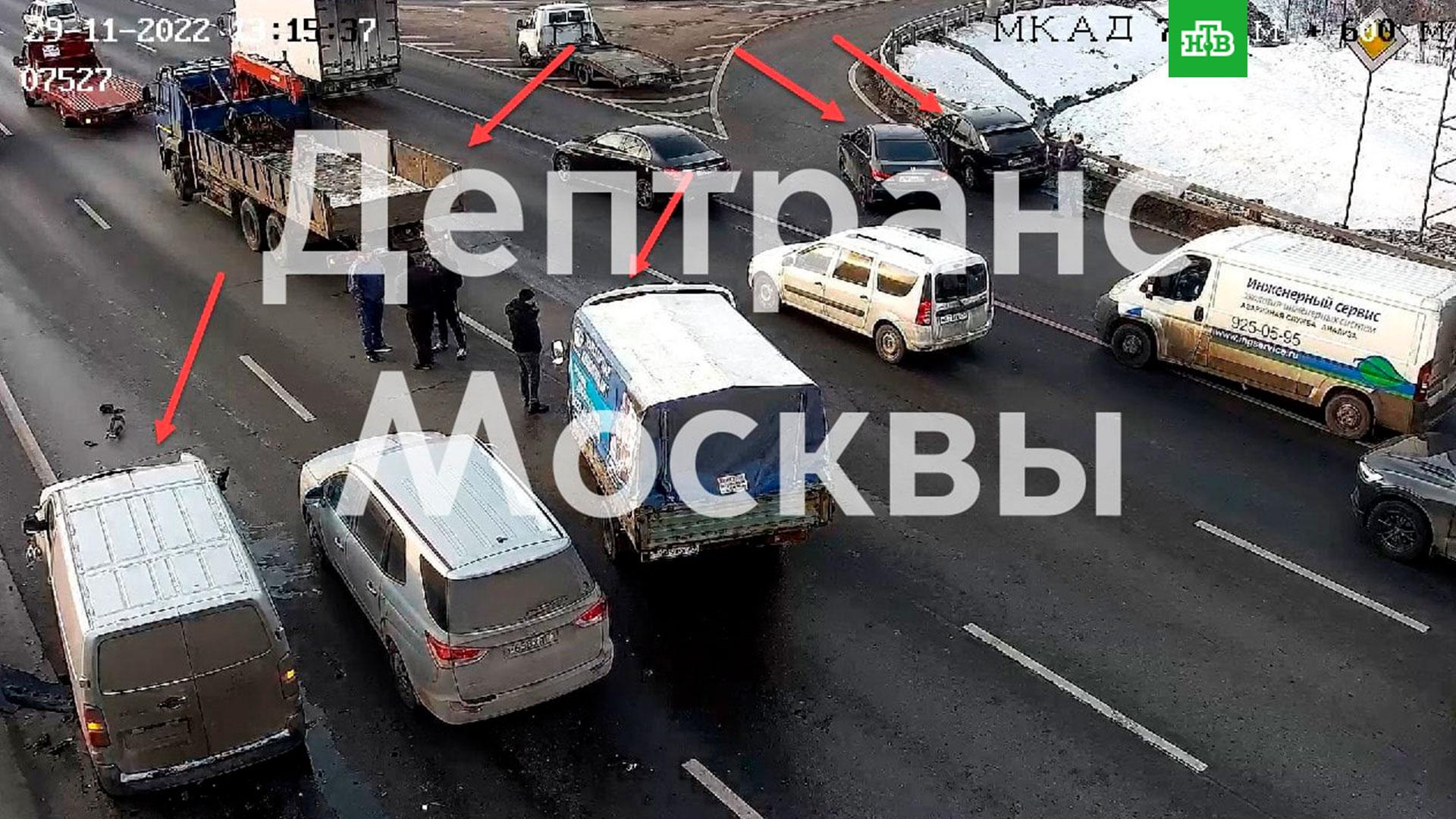 2022 год правды. Авария на МКАДЕ 11 января 2022 года. Москва: на МКАД столкнулись пять автомобилей. ДТП на Северо западе Москвы.