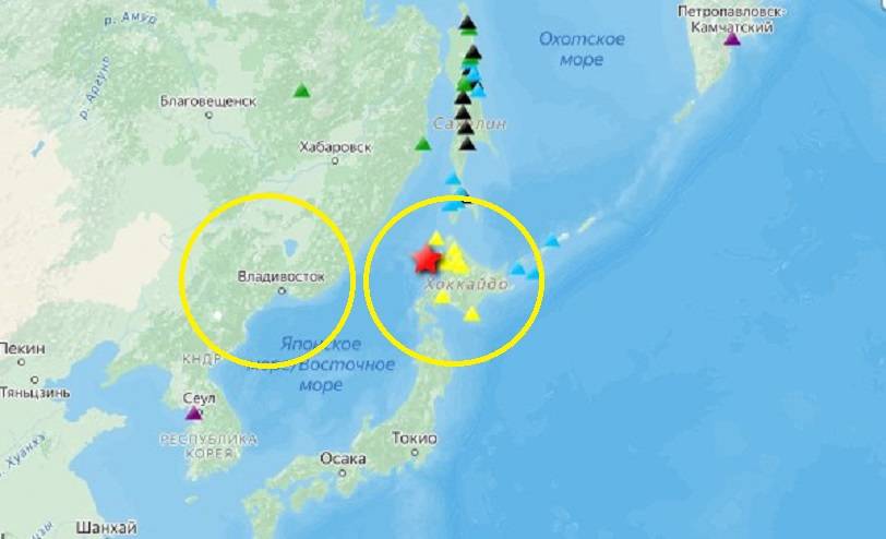Землетрясение зафиксировано вблизи акватории Приморья
