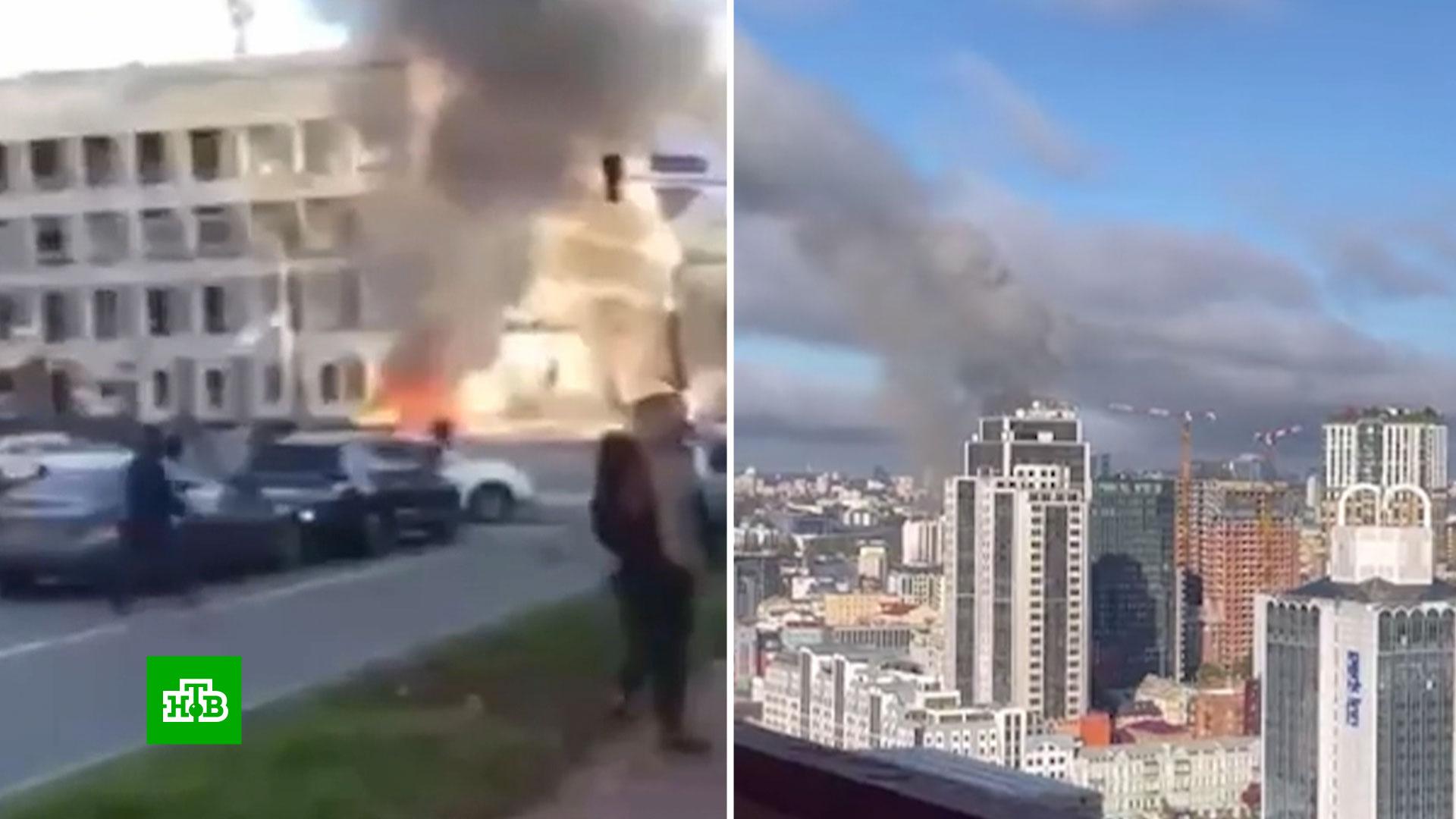 Кадры взрывов в киеве. Сбу бомбят. Разрушенный дом. Сбу бомбят. Полковник машина.