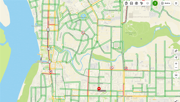 Карта пробок в томске