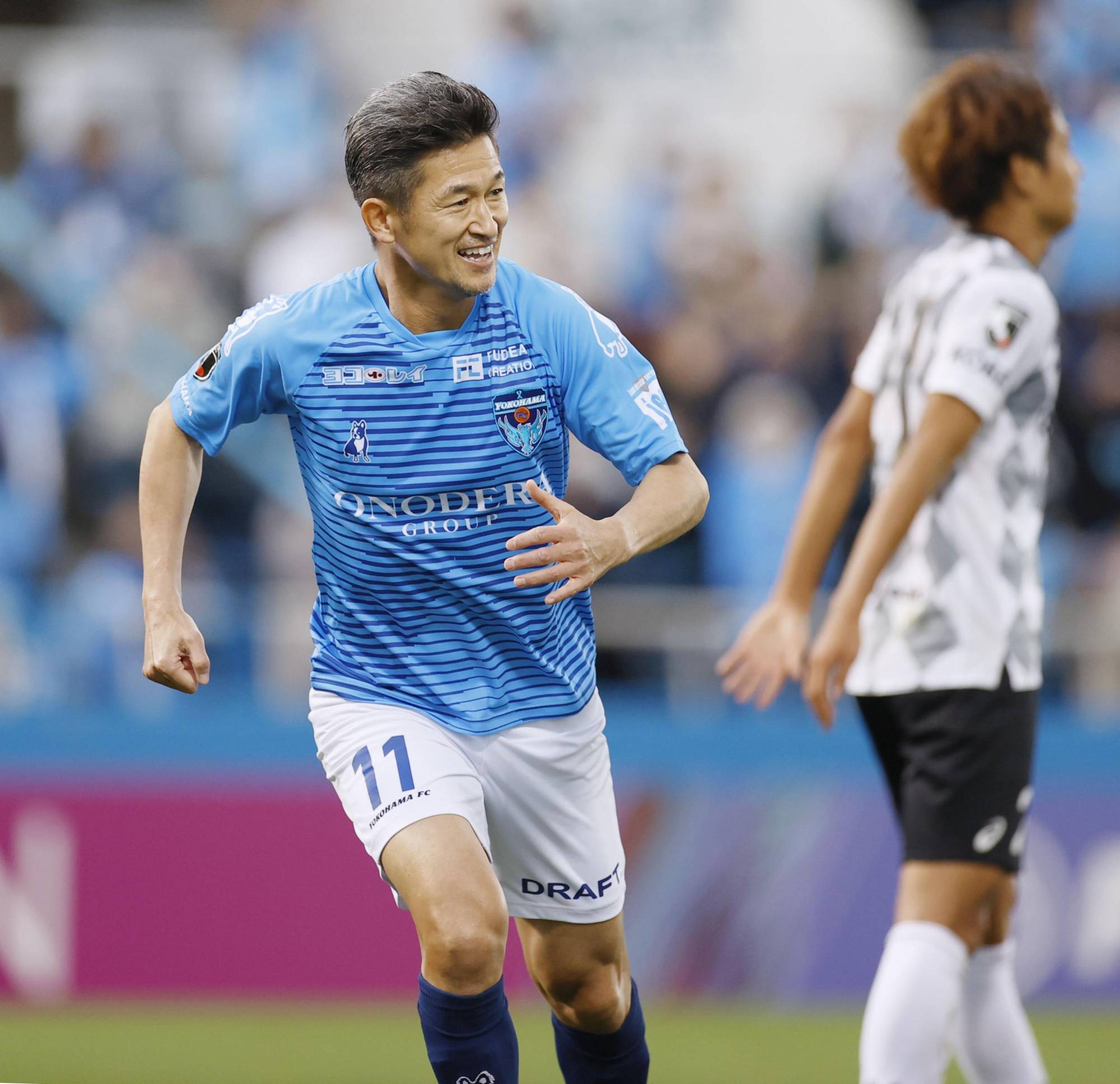 Prior to his move to Portugal and a season on loan to Suzuka Point Getters, Kazuyoshi Miura spent the best part of a decade and a half playing for J. League side Yokohama FC. | KYODO