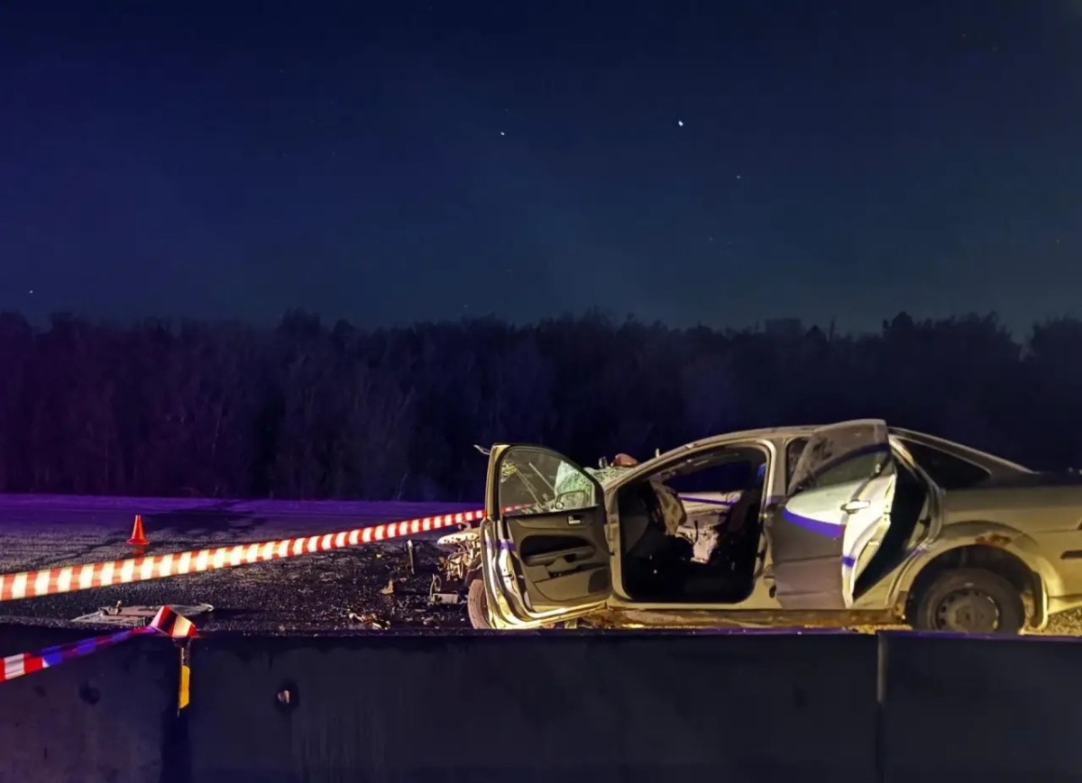 Под Челябинском пьяный водитель разбил Ford об отбойник и погубил пассажирку*