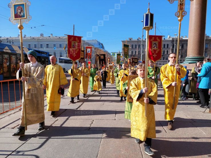 Крестный ход в питере. Крестный ход Пасха в Федоровском соборе СПБ.