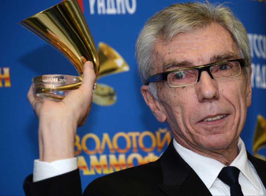 Телеведущий Юрий Николаев на церемонии вручения ежегодной музыкальной премии «Золотой граммофон — 2013»