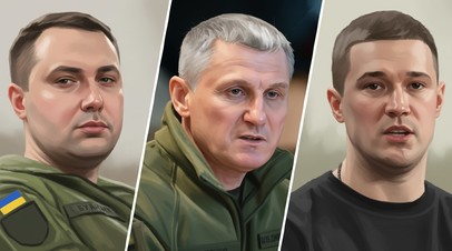 Глава офиса Зеленского Кирилл Буданов / новый глава ГУР Олег Иващенко / кандидат на пост министра обороны Михаил Фёдоров