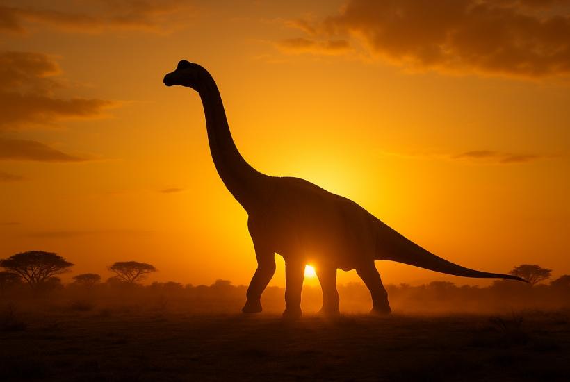 Брахиозавр на закате