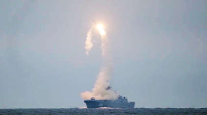 Запуск гиперзвуковой ракеты «Циркон» с фрегата «Адмирал Горшков»