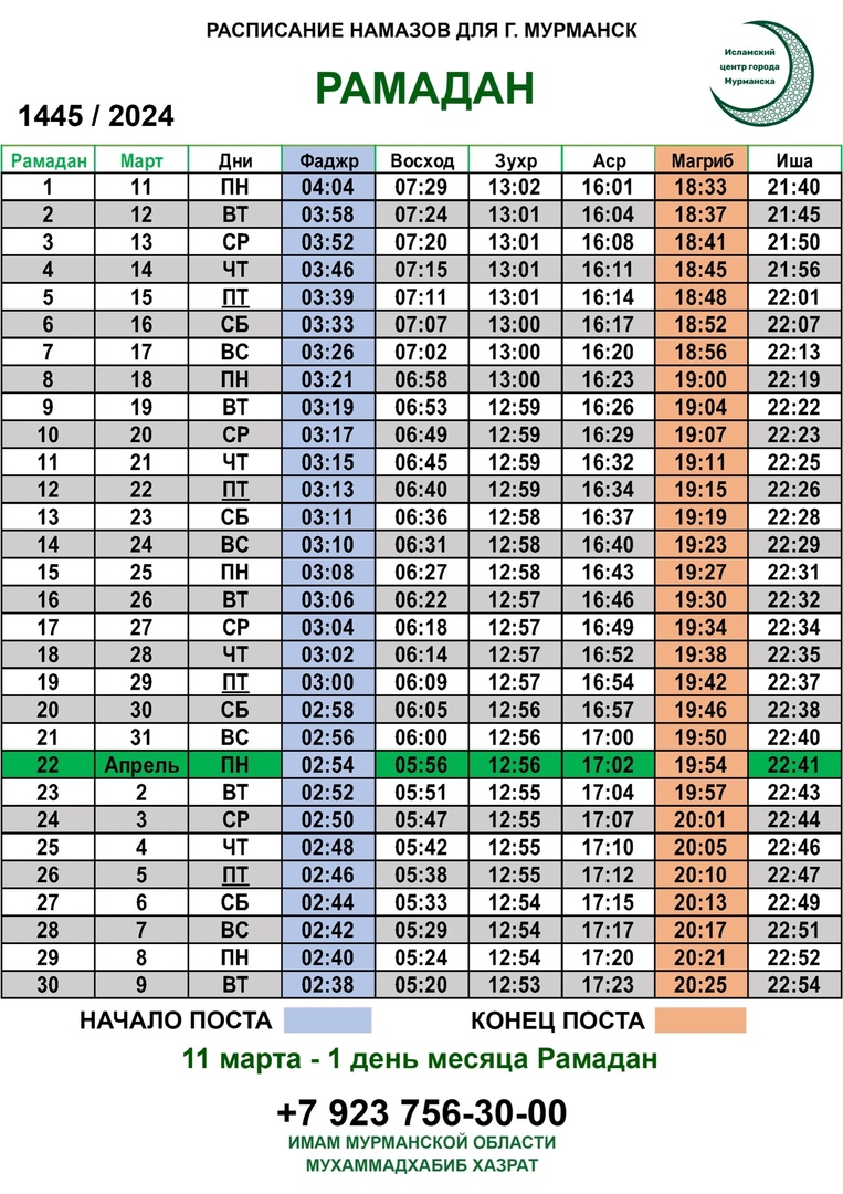 График намазов дум кбр нальчик