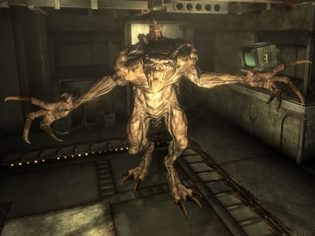 В&nbsp;Fallout 3 от&nbsp;Bethesda Анклав придумал другой способ превратить Когтей смерти в&nbsp;оружие: на&nbsp;них насадили кибернетические импланты, которые позволяют управлять разумом существа.
