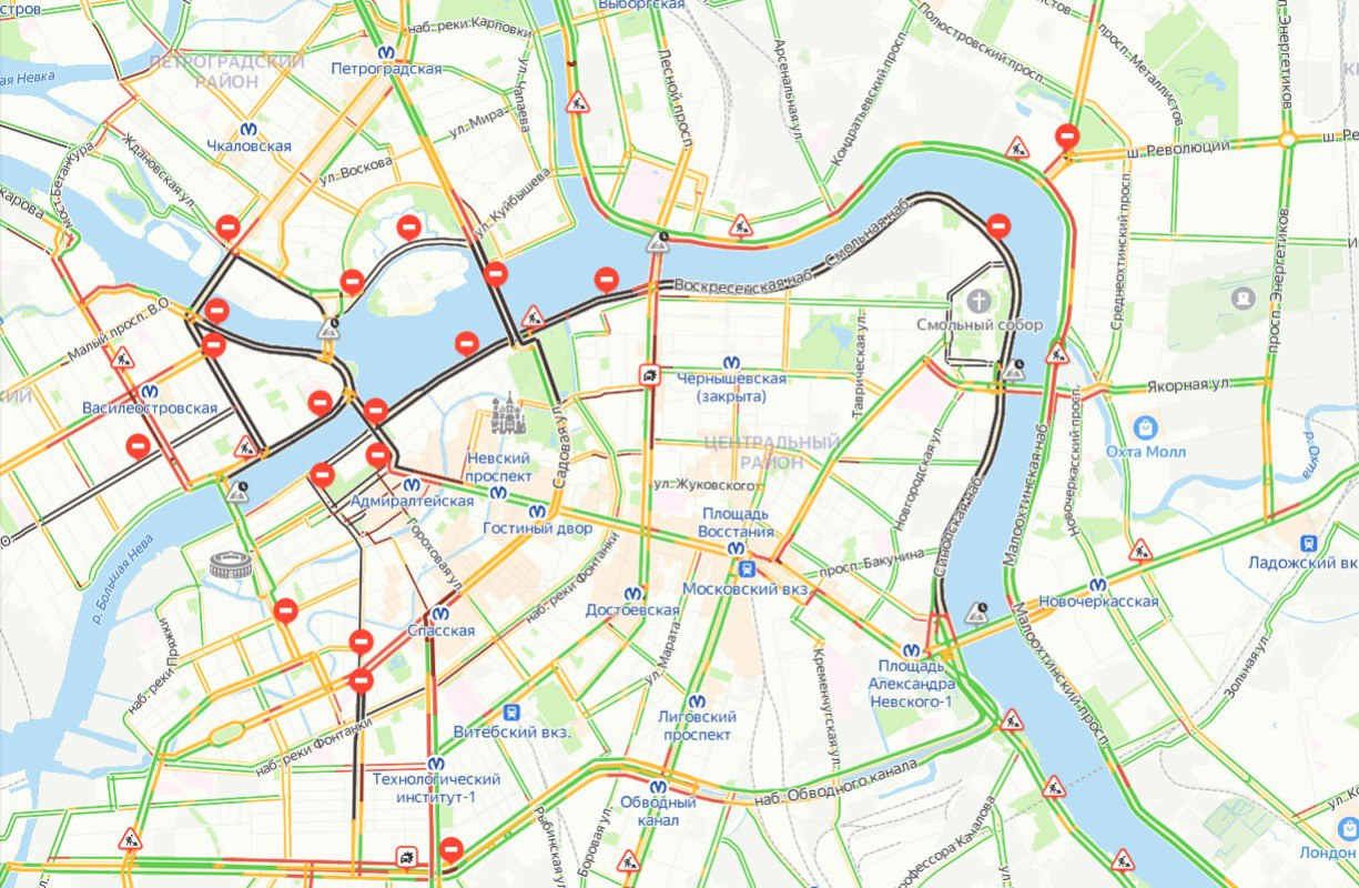санкт петербург пробки