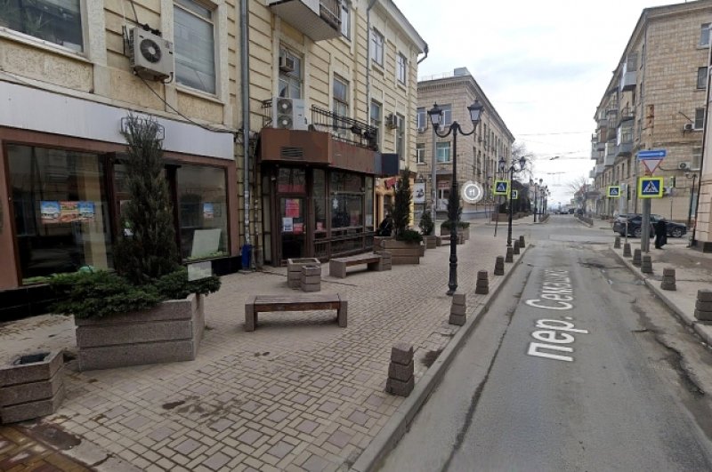 Улица Семашко до сноса зданий, скриншот карт в Google.
