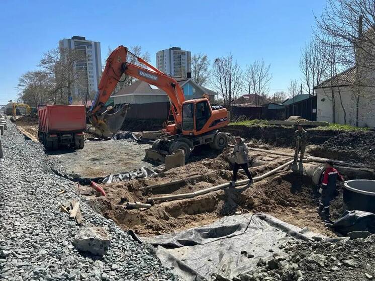 На проспекте Мира в Южно‑Сахалинске завершили устройство свай под мост через реку Уюновку