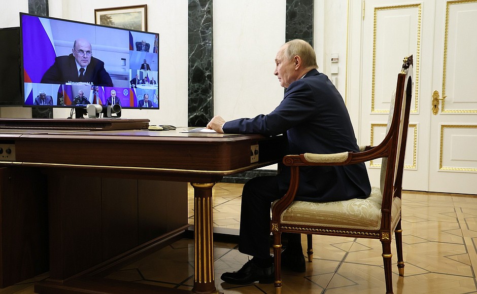 Совещание с постоянными членами Совета Безопасности (в режиме видеоконференции).