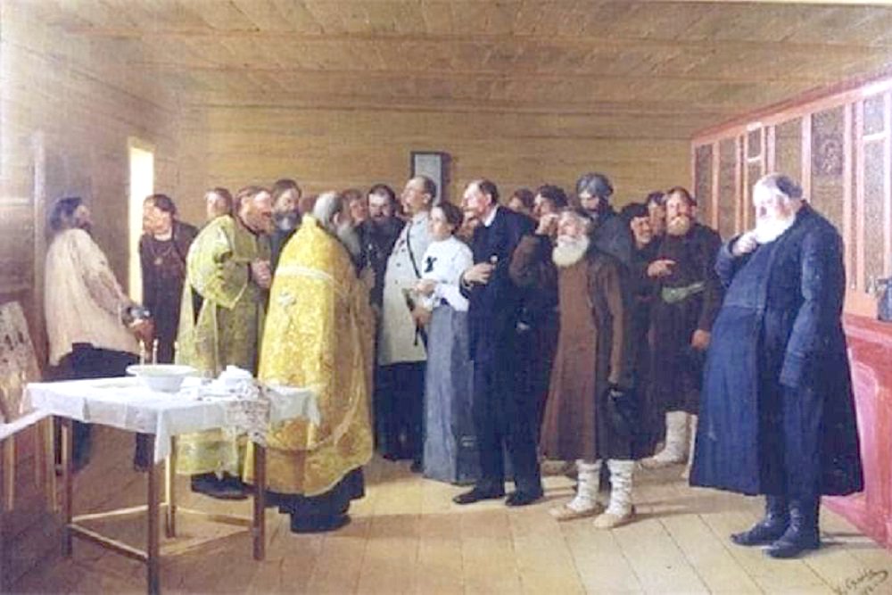 Николай Орлов (1863 - 1924). Освящение водочного магазина, 1904. / Николай Орлов