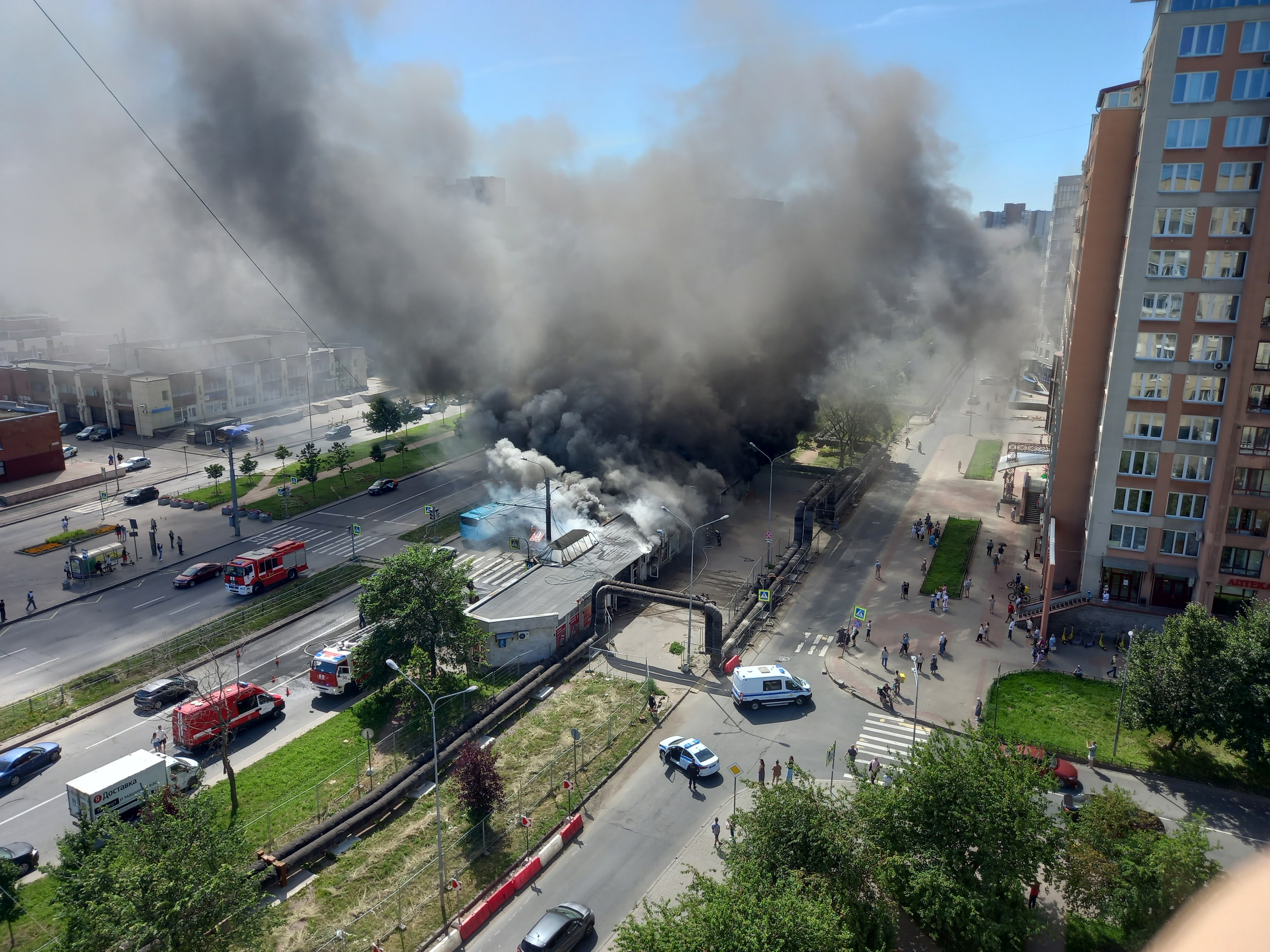 Пожар в санкт петербурге