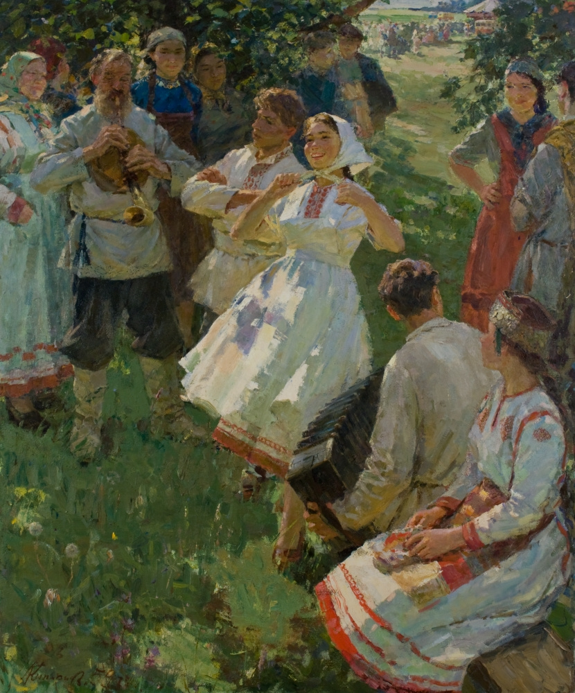 Петр Кипарисов, Песни новой Чувашии, 1959, Холст, масло