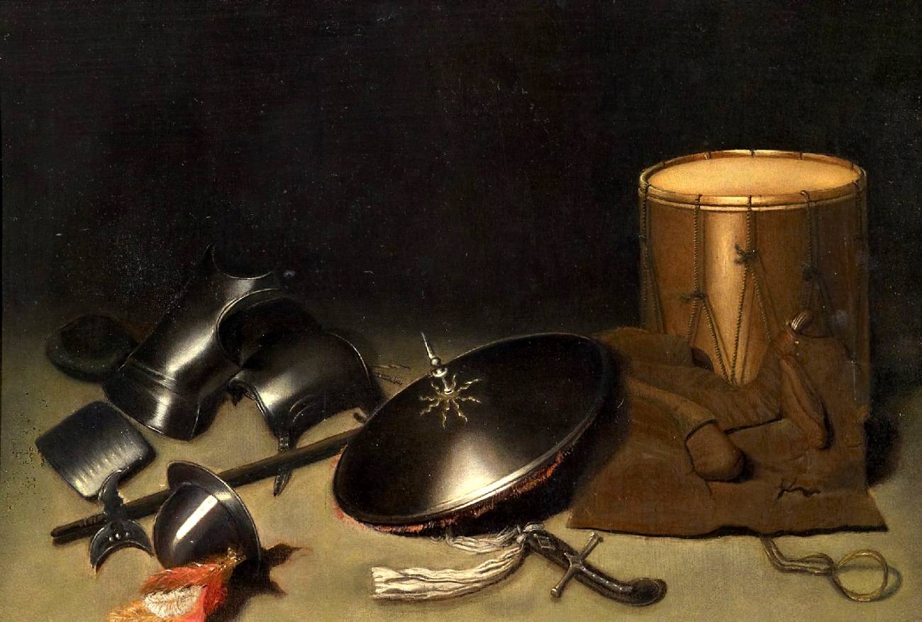 Герард Дау. Натюрморт с оружием и доспехами. 1630