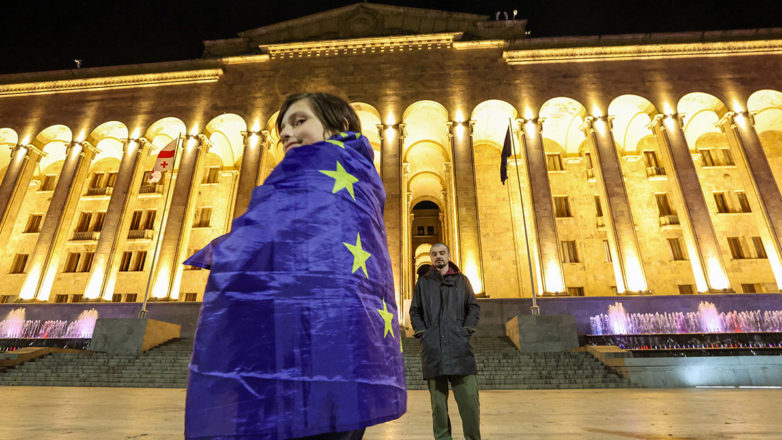 Акция протеста оппозиции в Тбилиси