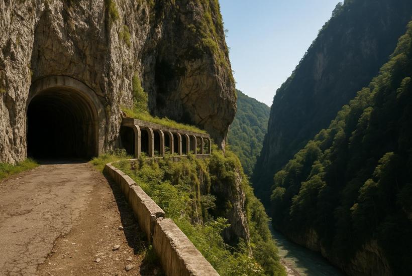 Заброшенная дорога в горах
