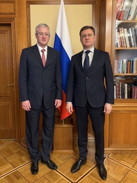 Александр Новак с губернатором Камчатского края Владимиром Солодовым