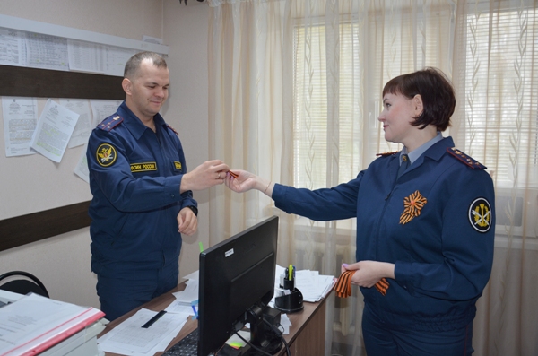 Сотрудникам УФСИН России по Курганской области вручили георгиевские ленты