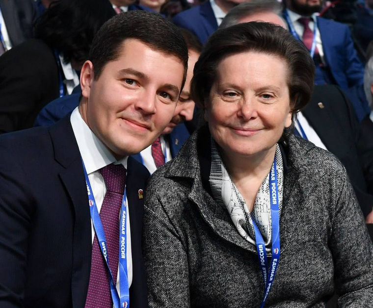 Губернатор ЯНАО Дмитрий Артюхов и экс-губернатор ХМАО Наталья Комарова