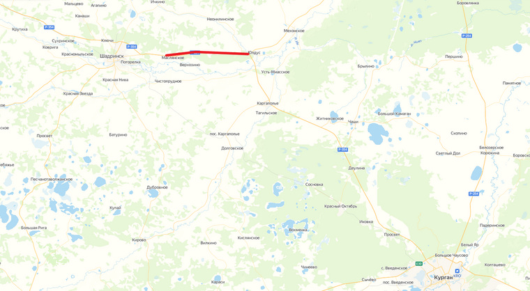 Дорога курган екатеринбург карта