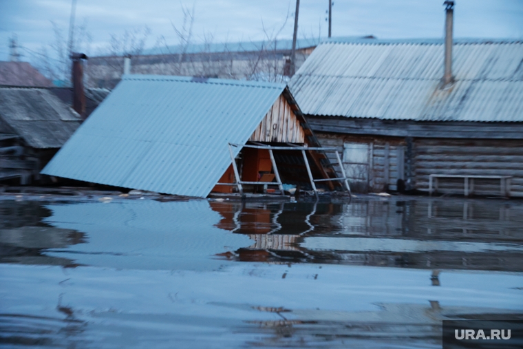 Звериноголовское. Курган, крыша, эвакуация, половодье, паводок, наводнение, потоп, дом