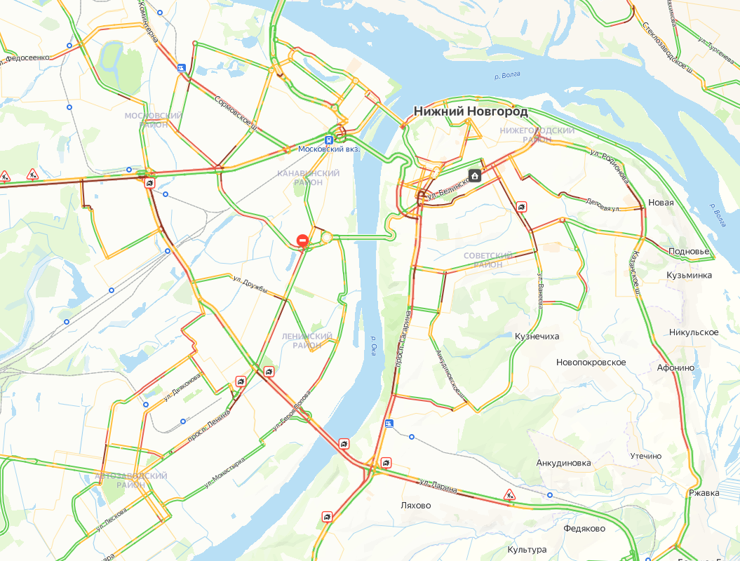 Пробки нижний новгород сейчас проспект гагарина