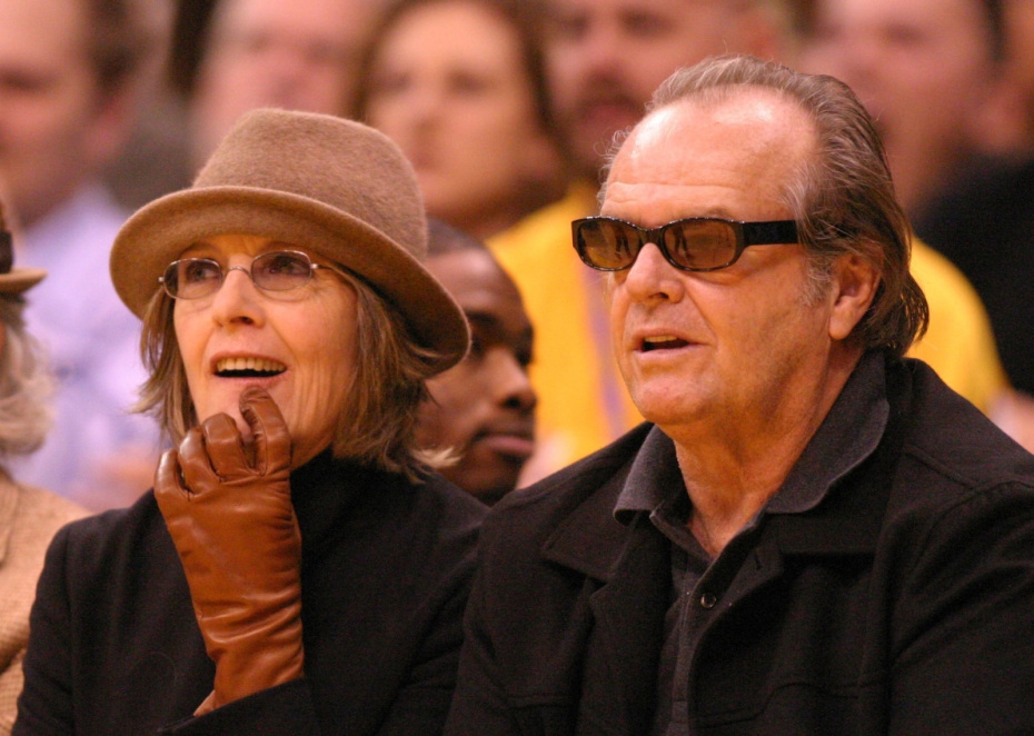 Дайан Китон и Джек Николсон наслаждаются ночным отдыхом на игре «Лос-Анджелес Лейкерс»