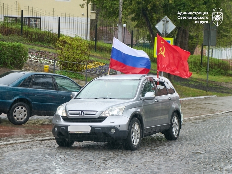 В Светлогорске автопробег ДОСААФ открыл праздничные мероприятия ко Дню Победы